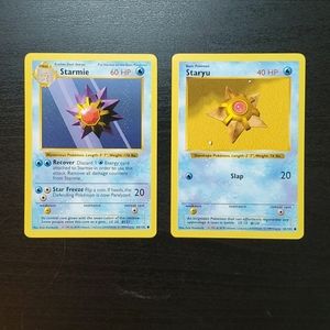 Base Set Shadowless Staryu and Starmie (NM)!!